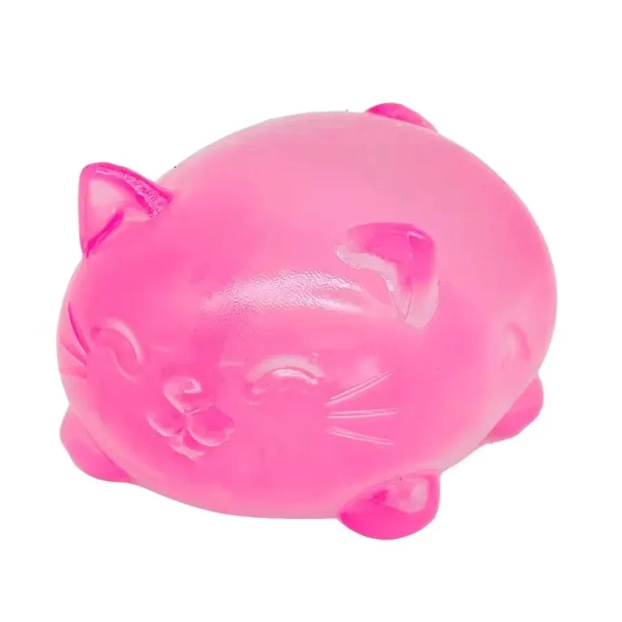 Gummy Kitty & Sugar Ball Designs, Anxiety Relief & Focus Toy, Maltose Filled Squeeze Cat Toys for Sensory Play, Sensory Fidget Toys for Adults, Kids, Christmas Gift, Slow Rising Squishy Stress Ball