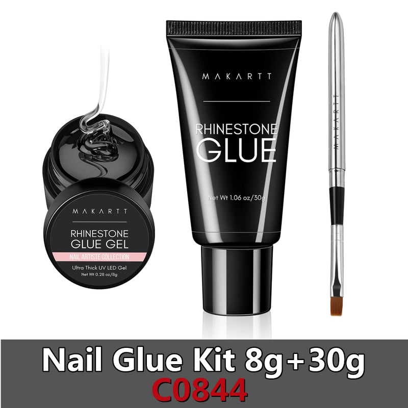 Makartt Nail  Rhinestone Glue Gel, Super Sticky Adhesive Resin Gems Glue, Crystals Gel Glue for Nails , Stones Nail Glue