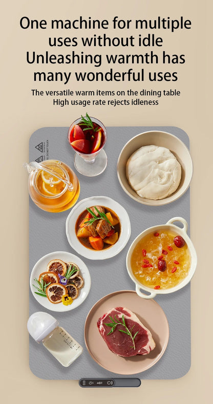 Electric Warming Tray Food Warmer Plate Foldable Portable Smart Food Fast Heating Mat Electric Warming Tray Food Warming Board