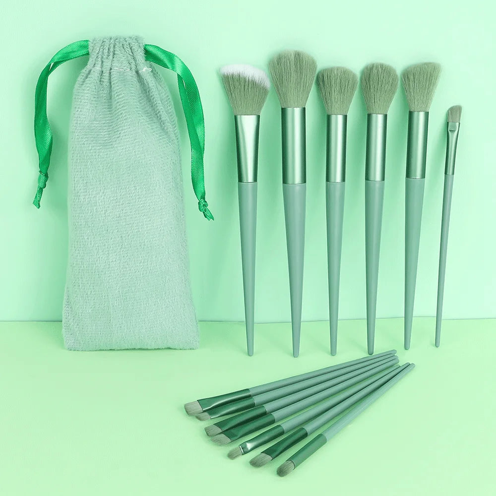 10/14Pcs Makeup Brushes Set EyeShadow Foundation Women Cosmetic Loose Powder Blush Super Soft Blending Make Up Brush Beauty Tool