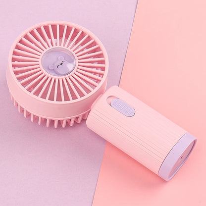 Handheld Fan Portable USB Rechargeable Fans Desk with Base Small Makeup Eyelash Cooler Dryer Women Outdoor Office Beauty Tools