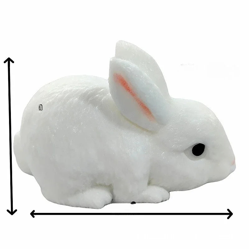 1PC White Rabbit Wet-Soft Resin Slow-Rebound Squishy Toy, Soft Anti-Burst Durable BPA-Free Odorless Non-Sticky Easy-Clean Portable Lightweight Comfort-Grip Tear-Resistant Stretchable Calming Fidget Sensory Stress Relief Play