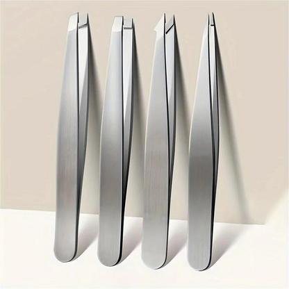 Eyebrow Tweezers Set 1/4 Pcs Stainless Steel Eyebrow Forceps Professional Beauty Tool Set For Facial Hair Inward Growing