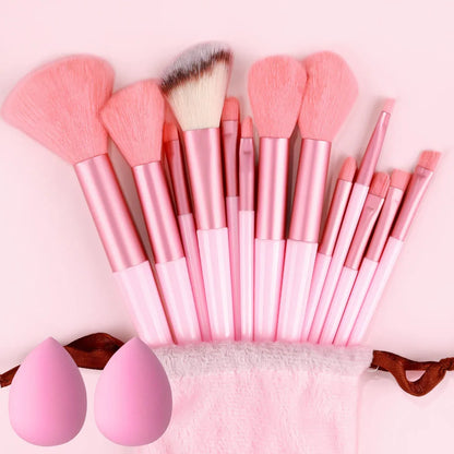 10/14Pcs Makeup Brushes Set EyeShadow Foundation Women Cosmetic Loose Powder Blush Super Soft Blending Make Up Brush Beauty Tool