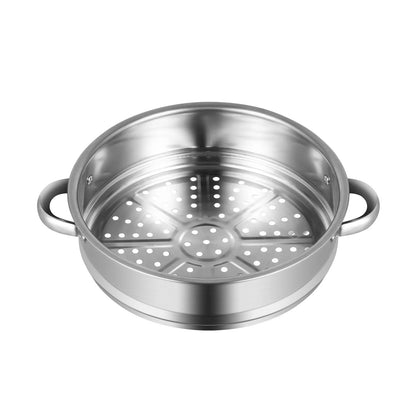 32CM Stainless Steel Steamer Pot 5-Tier Large Steaming Pot Cookware W/Lid & Handle for Vegetable, Dumpling, Stock, Sauce
