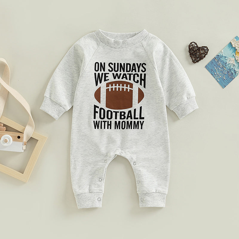 Citgeett Autumn Infant Baby Girls Boys Spring Jumpsuit Cartoon Letter Print Long Sleeve Full Length Romper Fall Clothes