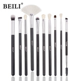 BEILI Goat Makeup Brush Set Eyeshadow Makeup Brushes Professional Foundation Blending Eyebrow Fan Blush