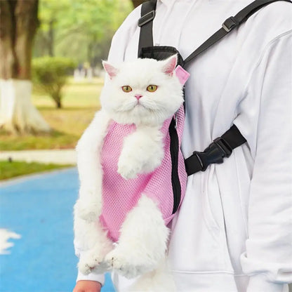 Pet Carrier Backpack Adjustable Pet Front Carrier for Hiking And Riding Dog Backpack Pet Legs Out Travel Bag for Cats Small Dogs