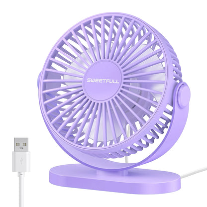 Desktop Wall Mounted Mini Electric Fan Mute 3 Speed Adjustment Portable USB Fan For Home Desk Office