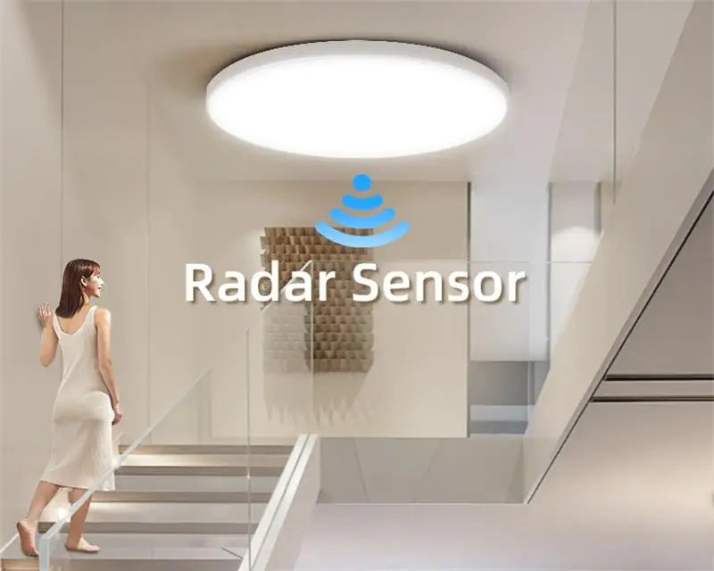 LED Motion Sensor Ceiling Lighting LED Radar Sensor Light for Room Hallways Aisle Stair Balcony Garage Induction Ceiling Lights