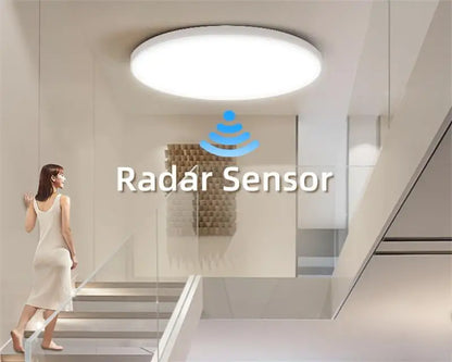 LED Motion Sensor Ceiling Lighting LED Radar Sensor Light for Room Hallways Aisle Stair Balcony Garage Induction Ceiling Lights