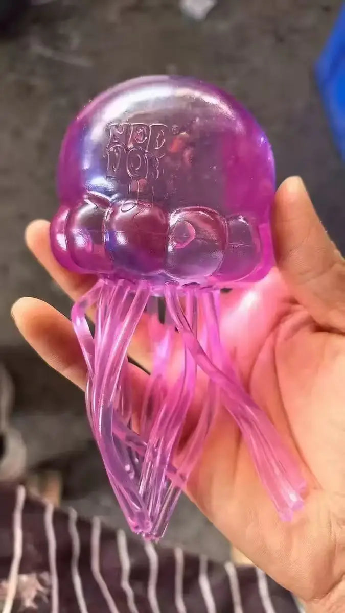 Transparent Glitter Jellyfish Squishy Toy Super Soft BIG Squeeze Stress Ball Sensory Fidget Toy for Anxiety Relief 114 / 128