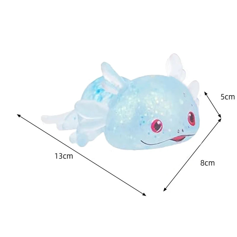 1/4PCS Squishy Stress Glitter Axolotl for Kids Adult Sugar Ball Stress Relief Birthday Party Favors Gift Easter Basket Filler