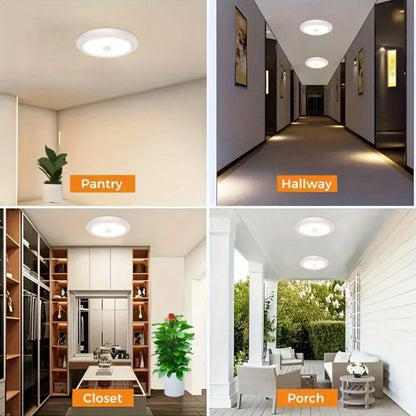 Magnetic PIR Motion Sensor LED Ceiling Light 2.5W 250lm Cool White Indoor Light For Living Room Bedroom Hallway Office Balcony