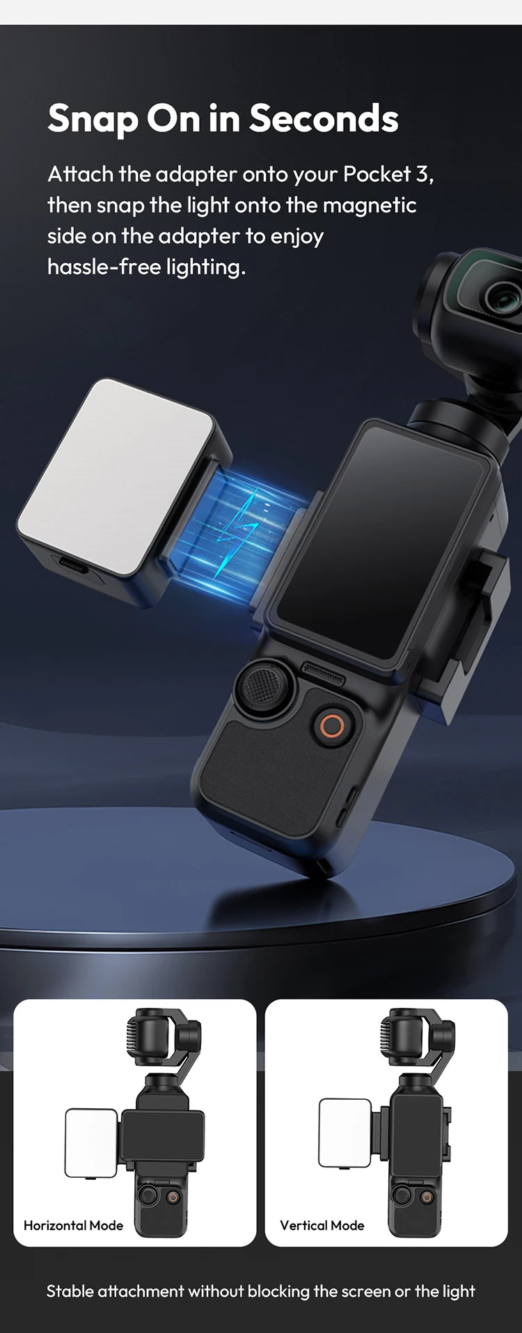 Ulanzi LM001 for DJI Osmo Pocket 3 4 Video Light Magnetic Mini Led Light Waterproof Vlogging Tiktok Live 500mah Rechargeable