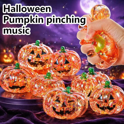 Cute Halloween Pumpkin Squishy Toy - Slow Rebound Stress Relief Ball, Soft ASMR Fidget Sensory Prop for Party Favors, Funny Prank Gift for Adults Kids