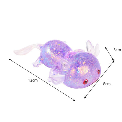 1/4PCS Squishy Stress Glitter Axolotl for Kids Adult Sugar Ball Stress Relief Birthday Party Favors Gift Easter Basket Filler