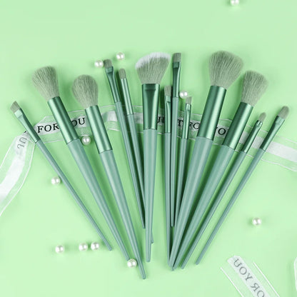 10/14Pcs Makeup Brushes Set EyeShadow Foundation Women Cosmetic Loose Powder Blush Super Soft Blending Make Up Brush Beauty Tool