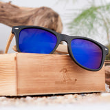 BOBO BIRD Sunglasses Women Men Summer Vintage Black Square Lady Wood Mirrored Polarized Sun glasses gafas de sol mujer