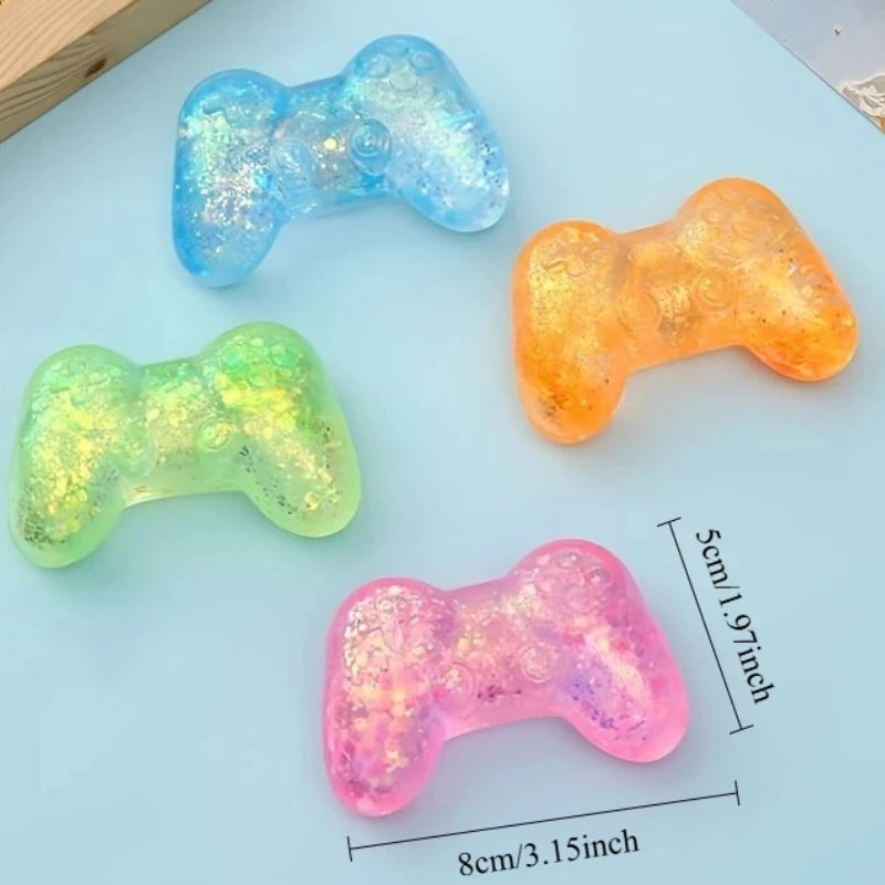 Slow Rising Squishy Toy Game Shape with Sequins Anti Stress Fidget Sensory Pinch Gift for Adults Kids