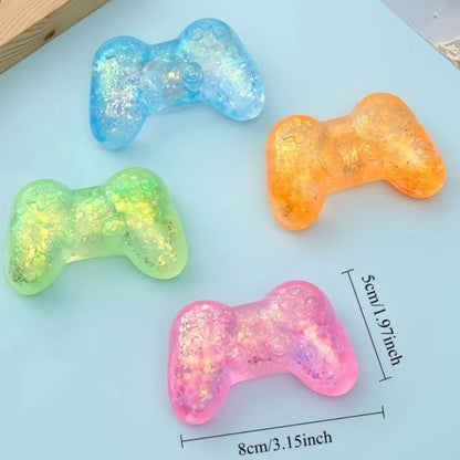 Slow Rising Squishy Toy Game Shape with Sequins Anti Stress Fidget Sensory Pinch Gift for Adults Kids