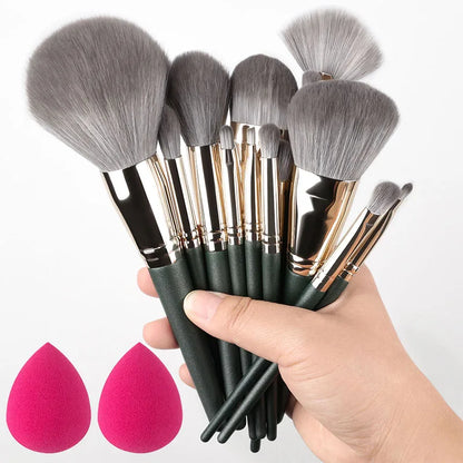 10/14Pcs Makeup Brushes Set EyeShadow Foundation Women Cosmetic Loose Powder Blush Super Soft Blending Make Up Brush Beauty Tool