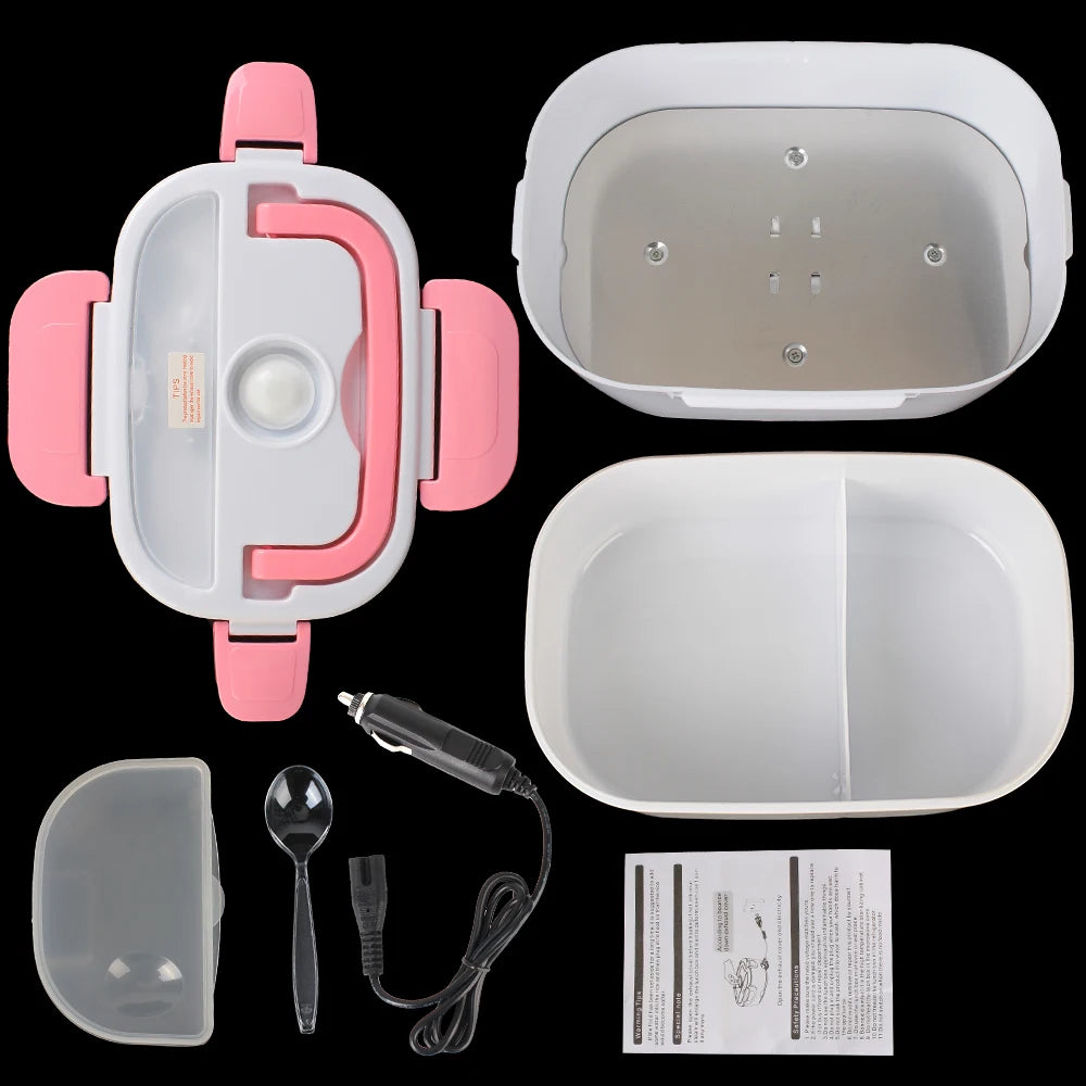 Fast Heating Food container Dinnerware Food Warmer 12V 220V EU Plug Electric Heated Lunch Box Travel Car Work Heating Bento Box