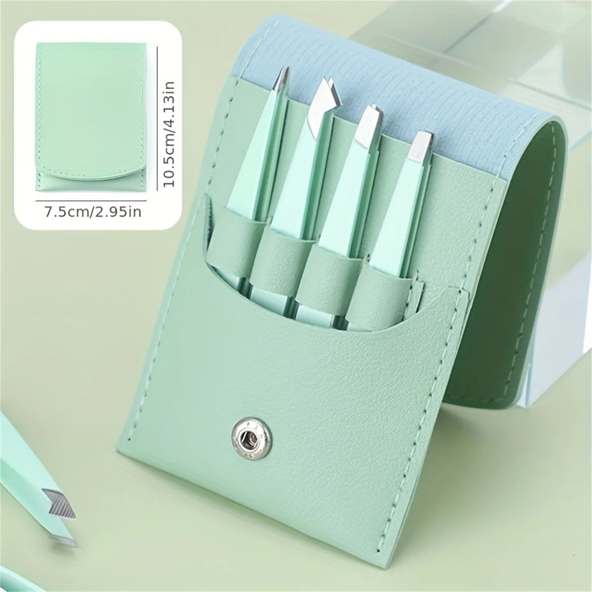 Eyebrow Tweezers Set 1/4 Pcs Stainless Steel Eyebrow Forceps Professional Beauty Tool Set For Facial Hair Inward Growing