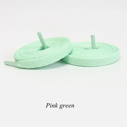 1pair Flat Shoelaces Classic Shoe Laces Fit Fashion Solid Sports Shoelace Casual Unisex Shoe Strings Shoe Accessories