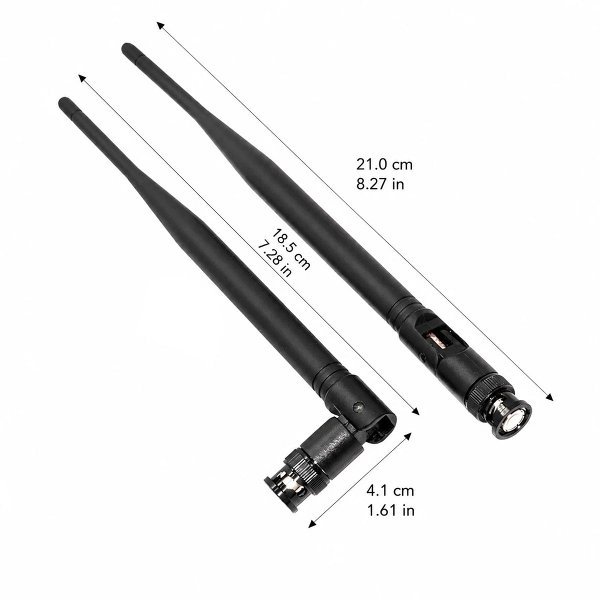 2Pcs/Set BNC Male Antenna Wireless Microphone Receiver Antenna UHF 500MHz-900MHz 3dBi Gain Amplifier Signal Antenna 215mm Length