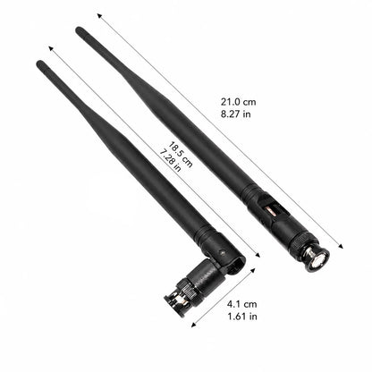 2Pcs/Set BNC Male Antenna Wireless Microphone Receiver Antenna UHF 500MHz-900MHz 3dBi Gain Amplifier Signal Antenna 215mm Length