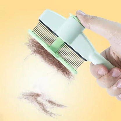 Dog Grooming Comb Cat /Dog Hair Remover Brush Long Hair Pet Self Cleaning Row Pet Removes Hairs Cleaning Bath Brush Dog Supplies