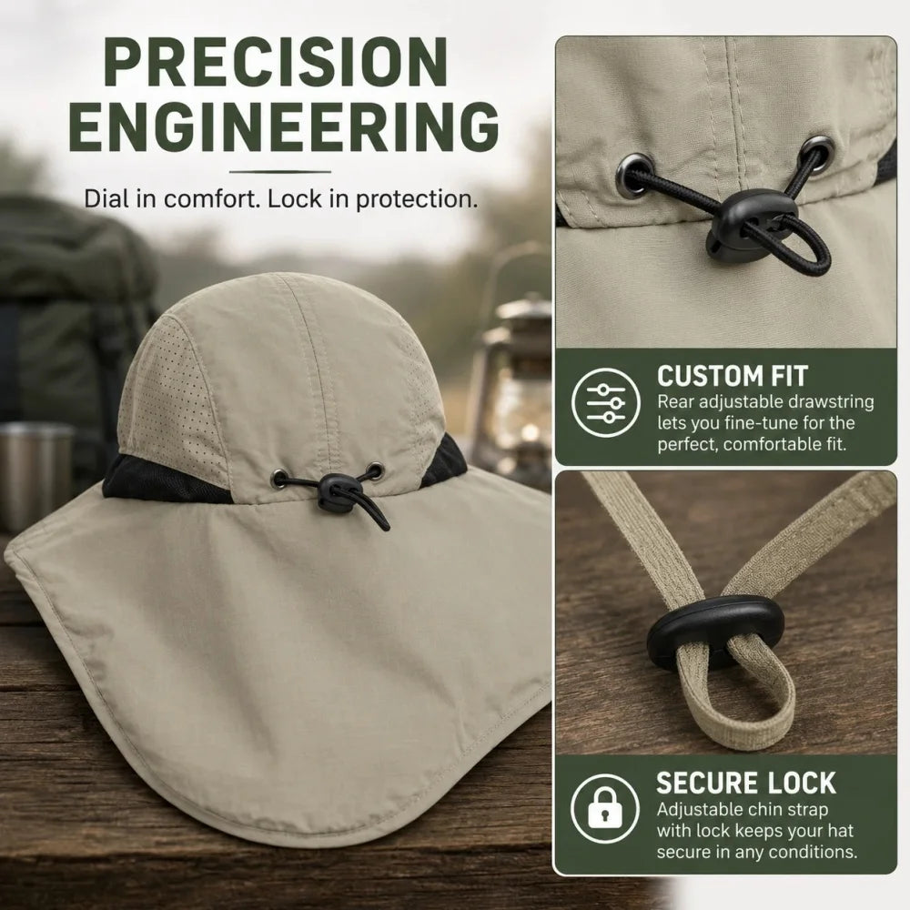 Summer wide brim waterproof quick-drying Panama hat, outdoor sun hat, bucket hat, mesh breathable sun hat, men's sports hiking hat, suitable for outdoor fishing, hiking and camping unisex