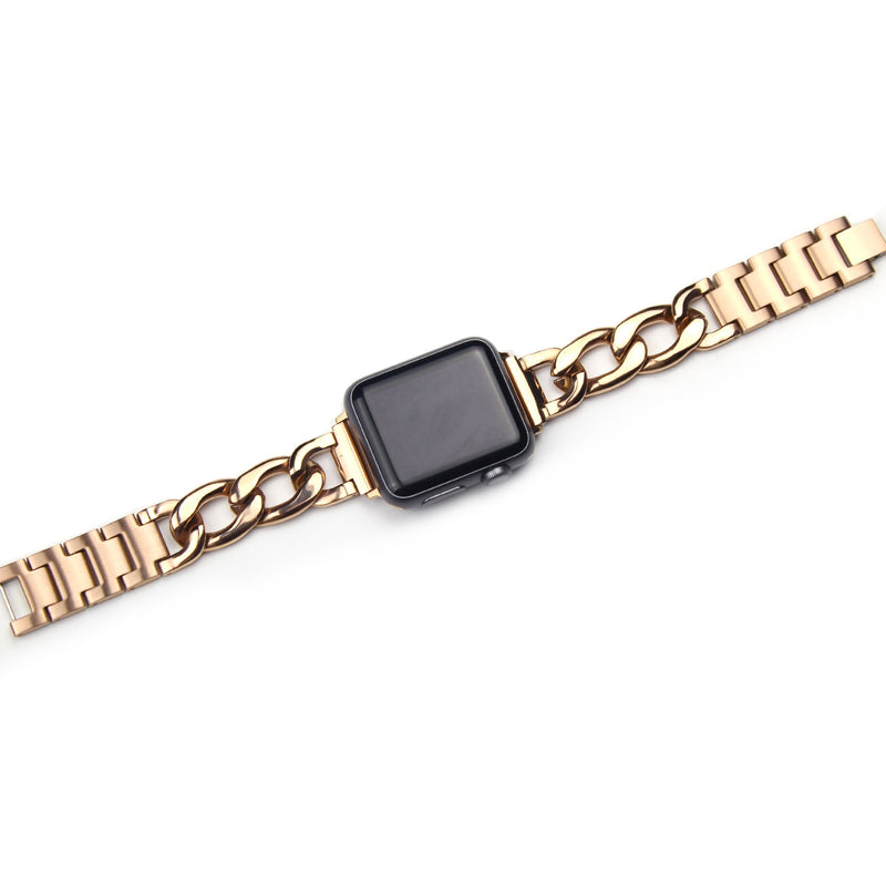 Denim chain Strap Stainless Steel Band for Apple Watch 8 6 SE 5 4 40mm 44mm Watchband Bracelet for Iwatch Series 7 6 5 4 3 38 42