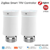 MOES ZigBee 3.0 TRV Thermostat Tuya Radiator Actuator Valve Smart Programmable Temperature Controller Alexa Google Voice Control