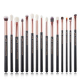 Jessup Makeup Brushes Set 6-25pcs Foundation Powder Eyeshadow Liner Brush Blending Highlighter RoseGold/Black