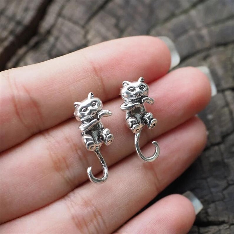 Cute Frog Earrings For Women Girls Animal Gothic Stud Earrings Piercing Female Korean Jewelry