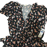 NWT Kingston Grey Women's Black Floral Ruffled Wide Leg Jumpsuit XL