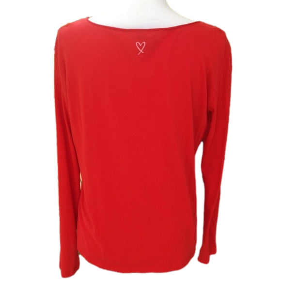 NWOT Victoria's Red‎ "Angel" Long Sleeve Shirt. Size Medium. Women's Fashion