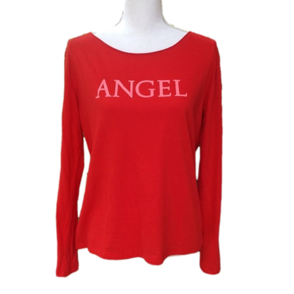 NWOT Victoria's Red‎ "Angel" Long Sleeve Shirt. Size Medium. Women's Fashion