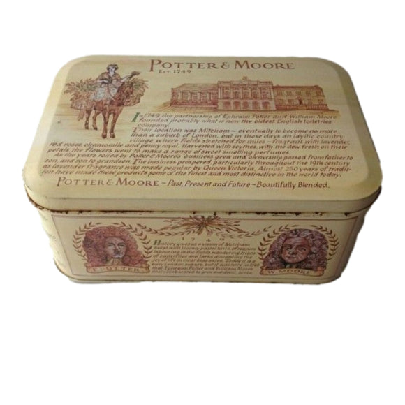 $65 Potter & Moore 1749 Antique Tin‎ Box Collectibles