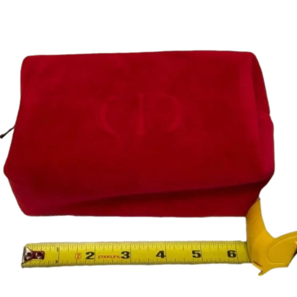 NEW Dior Velvet Trousse Red Makeup Pouch. Women's Accessories.