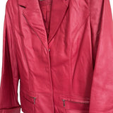 NWOT Red PU Leather Jacket Size‎ Medium Winter Fall season Women's Ladies