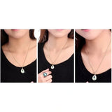 New Pretty‎ Blue Green Teardrop Crystal Necklace. Women's Fashion Jewelry