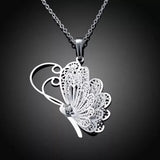 Brand New Silver Plated Butterfly Charm Pendant‎ Necklace. Women's Fashion