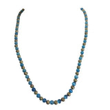 Brand-new‎ Cats-Eye Gemstone Blue & Silver Necklace. Fashion Jewelry.