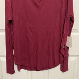 NWT Casual Free People Pink‎ Thermal Long Sleeve Top Blouse. Size Small. Women's Fashion