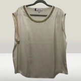 New Jennifer‎ Lopez Cream Sleeveless Blouse Top. Size XL. Soft Silky Like