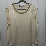 New Jennifer‎ Lopez Cream Sleeveless Blouse Top. Size XL. Soft Silky Like