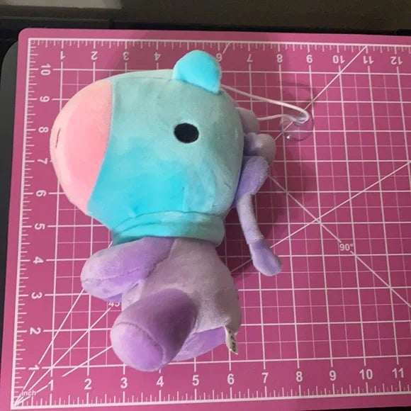 NWOT New BTS21 Line Friends Plushie "MANG" blue-purple horse plushie doll BTS 21 stuff toys approx 10"